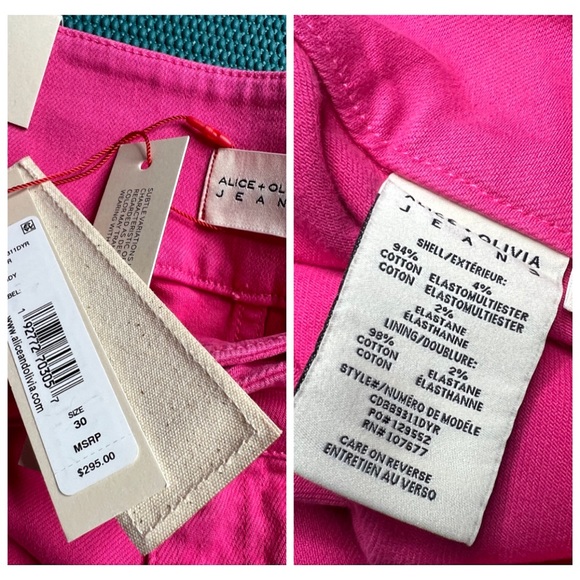 Alice + Olivia Olivia Pink Bootcut Denim Jeans - Picture 13 of 16